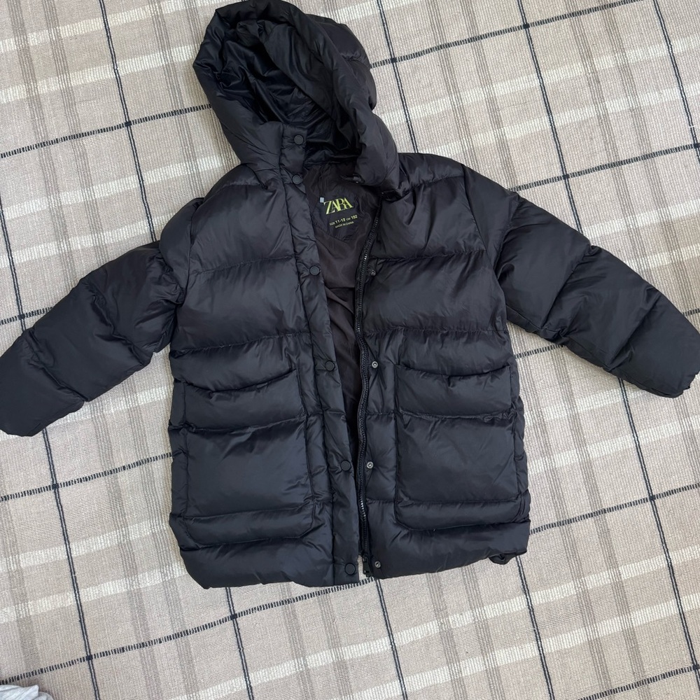 Zara Black Puffer Jacket Girls Like New
